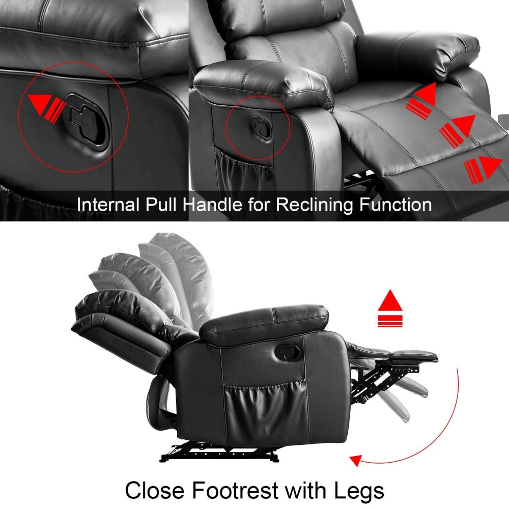 Merax Massage Recliner Chair with Heat and Massage Heated Universe Furniture