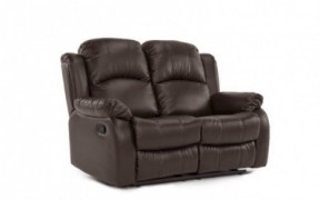 Divano Roma Furniture Classic and Traditional Bonded Leather Recliner Loveseat  2 Seater 