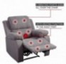 Massage Recliner Chair Heated Ergonomic Lounge Recliner Sofa Chair with 8 Vibration Motors