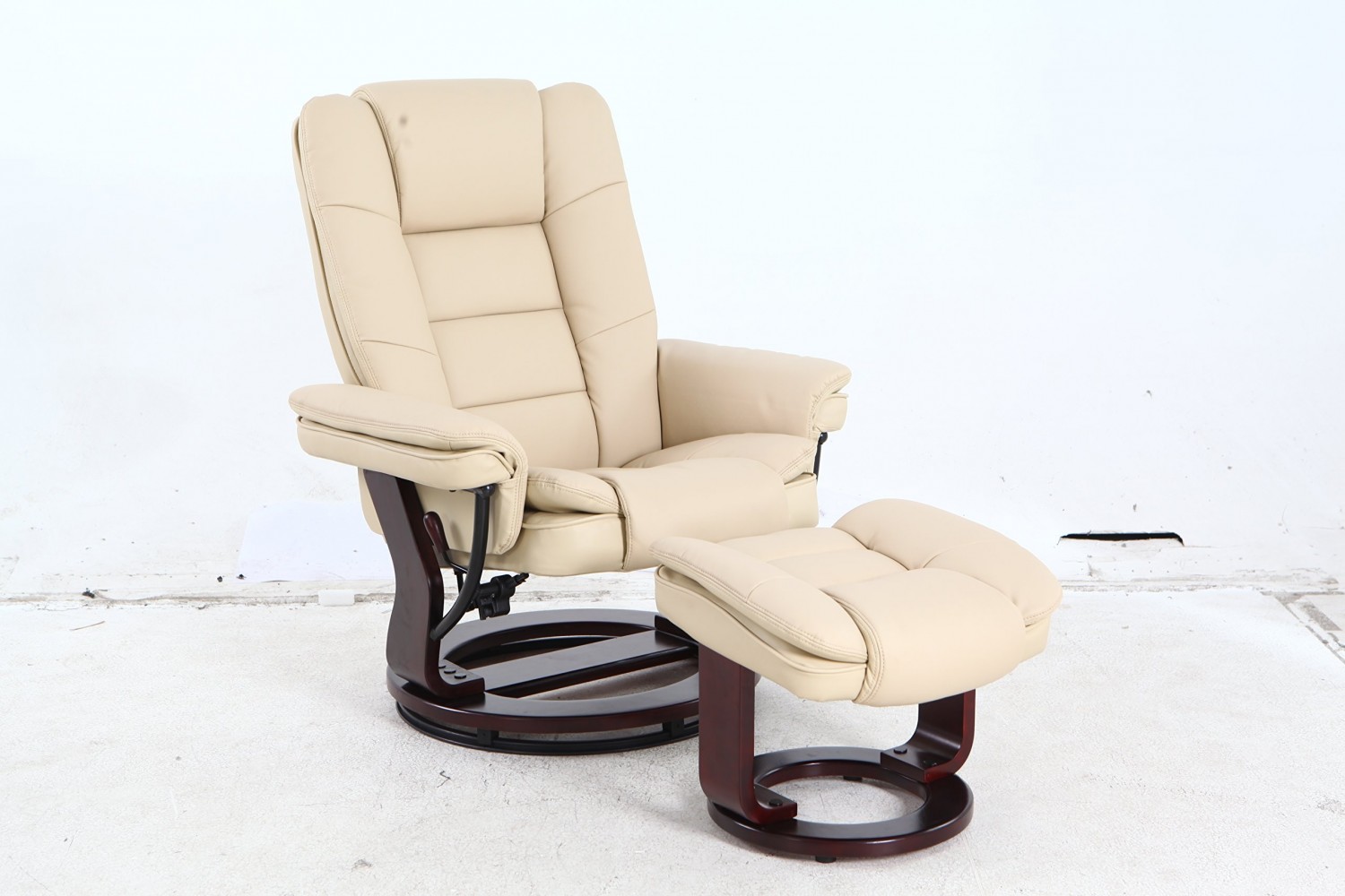JC Home Argus UltraPlush Bonded Leather Swiveling Recliner with