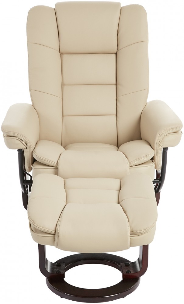 JC Home Argus UltraPlush Bonded Leather Swiveling Recliner with