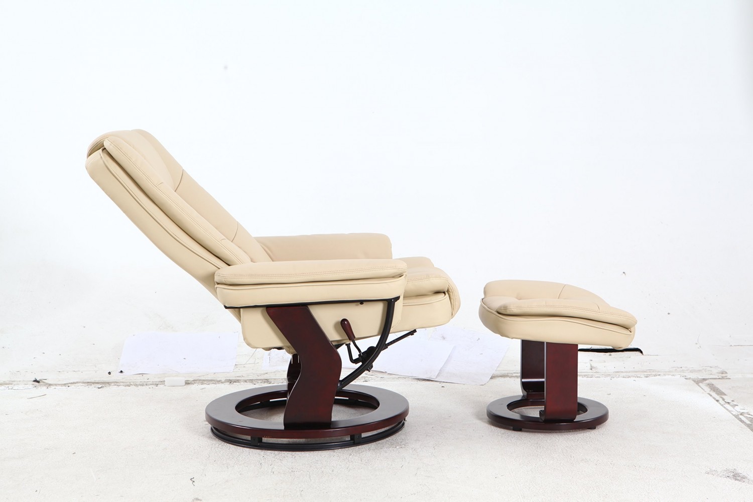 JC Home Argus UltraPlush Bonded Leather Swiveling Recliner with