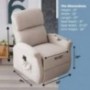 Bonzy Home Lift Chair, 3 Position & Side Pocket, Soft Fabric Power Recliner with Remote, Lift Chair for Elderly, Recliner Cha