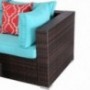 Do4U Patio Sofa 4-Piece Set Outdoor Furniture Sectional All-Weather Wicker Rattan Sofa Beige Seat & Back Cushions, Garden Law