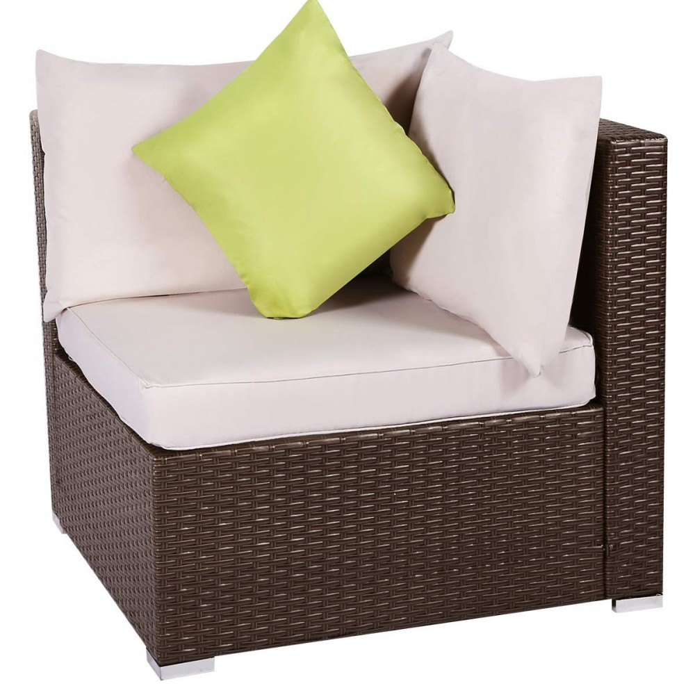 UMAX Patio PE Rattan Wicker Sofa Set Outdoor Sectional Furniture