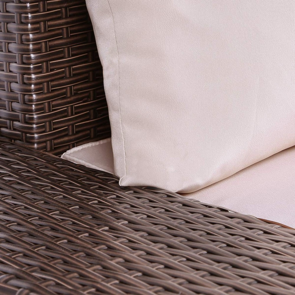 UMAX Patio PE Rattan Wicker Sofa Set Outdoor Sectional Furniture