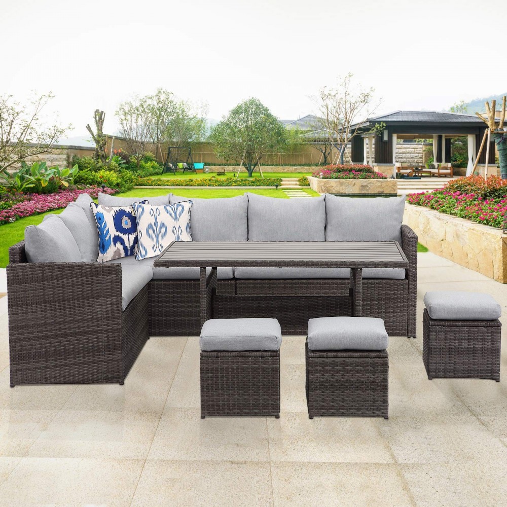 Wisteria Lane Patio Furniture Set,7 PCS Outdoor Conversation Set