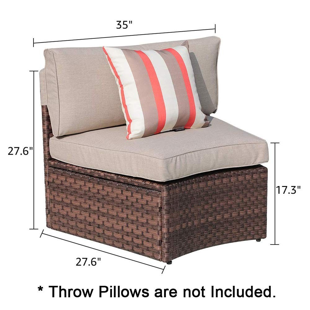 SUNSITT Outdoor 2Piece HalfMoon Sectional All Weather Woven