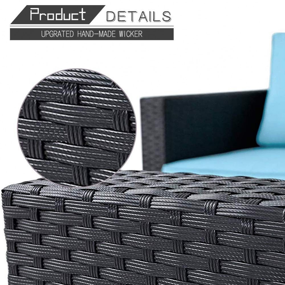 Oakmont Outdoor Patio 5 pc Sectional Sofa Set All Weather Wicker