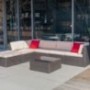 Devoko 7 Pieces Patio Furniture Sets All-Weather Outdoor Sectional Sofa Manual Weaving Wicker Rattan Patio Conversation Set w