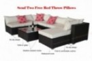Do4U Patio Sofa 8-Piece Set Outdoor Furniture Sectional All-Weather Wicker Rattan Sofa Beige Seat & Back Cushions, Garden Law