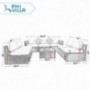 PHI VILLA Outdoor Sectional Sofa- Patio Wicker Furniture Set  8-Piece 