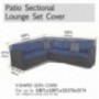 KATEIHOME Patio Furniture Sectional Couch Covers Durable Premium Outdoor Waterproof V Shaped 100" L x 33.5" D x 31" H All Wea
