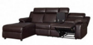 Homelegance Dalal 102" Reclining Sectional with Console, Brown