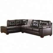 Signature Design by Ashley Alliston Sectional in Chocolate DuraBlend