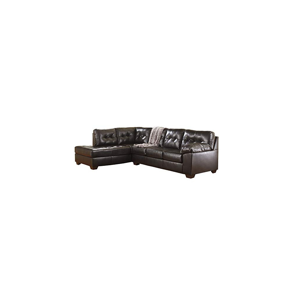 Signature Design by Ashley Alliston Sectional in Chocolate DuraBlend