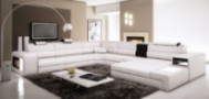 VIG Polaris - White Contemporary Leather Sectional Sofa