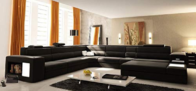 Modern Italian Design Leather Sectional Sofa Polaris