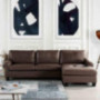 Casa AndreaMilano Brown Sectional, LEFT, Black
