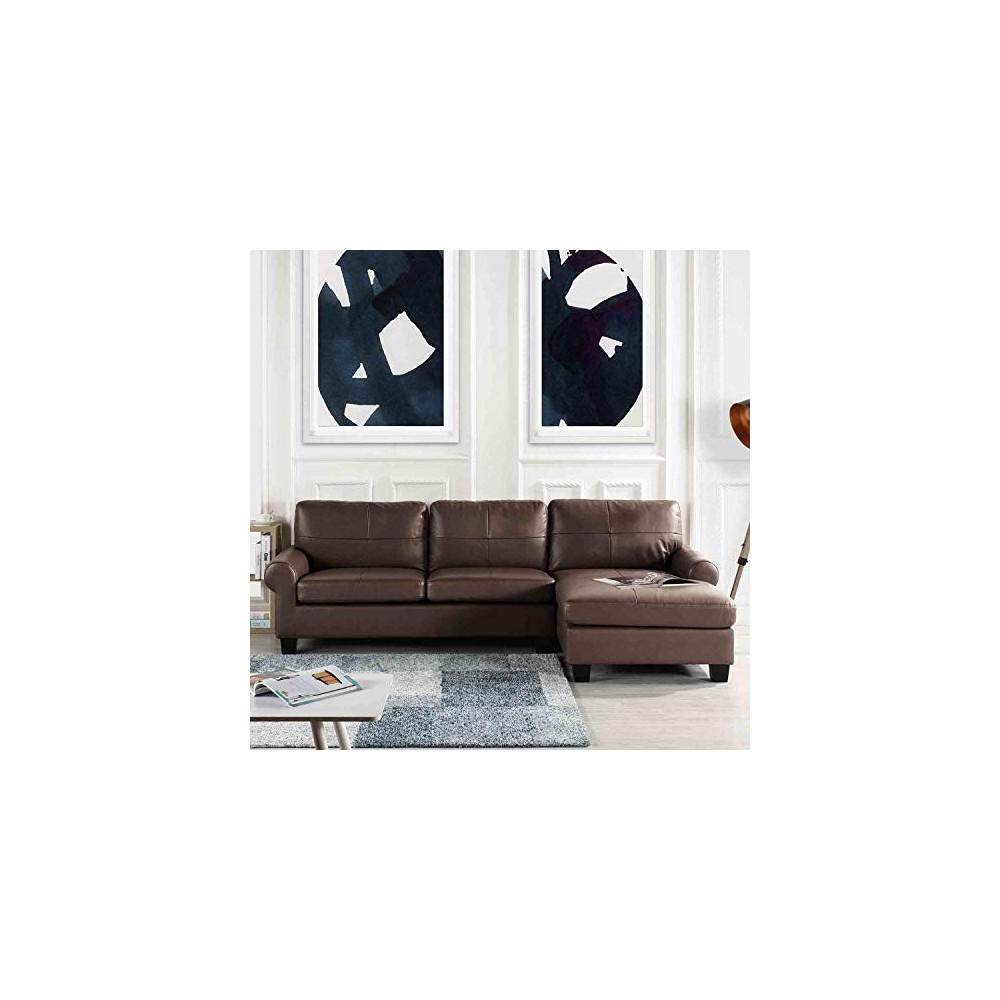 Casa AndreaMilano Brown Sectional, LEFT, Black