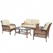 XIZZI Patio Sets, Outdoor Patio Furniture, All Weather Patio Furniture, PE Rattan Wicker with 2 Pillows and 1 Furniture Cover