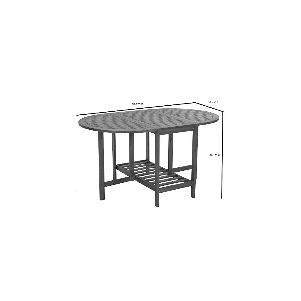 Cosco Outdoor Living 87455ACA1E Acacia Patio Dining Set, Brown