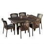 Christopher Knight Home Dusk Outdoor Dining Set, 7-Pcs Set, Multibrown