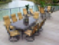 Pebble Lane Living 9pc Aluminum Padded Sling Swivel Rocking Patio Dining Set with Arms -Bronze