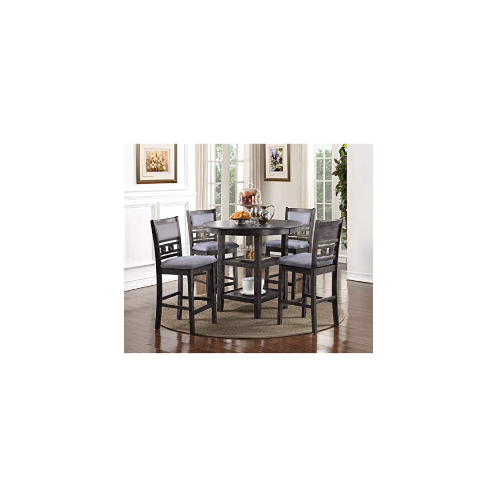 New Classic Furniture Gia Counter Dining Set, Gray