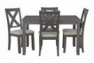 Ready To Live Sandpiper Gray Kitchen Table Set, Dining Height, Grey