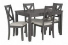 Ready To Live Sandpiper Gray Kitchen Table Set, Dining Height, Grey