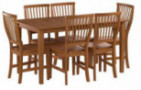 Arts and Crafts Cottage Oak 7-Piece Rectangular Dining Set by Home Styles