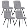 Dining Chair Accent Chair Set of 4 for Living Room, Side Chair Guest Chair Velvet Fabric Ergonomic Padded Seat with Metal Leg