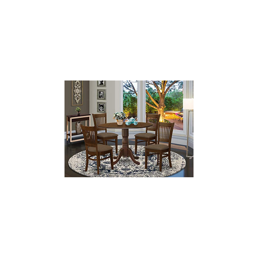 5 Pc set Dinette Table with 2 drop leaves and 4 Seat Chairs
