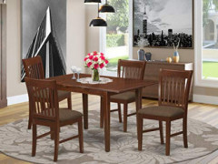 5 Pc Kitchen nook Dining set - Table with a 12in leaf and 4 Dining Chairs