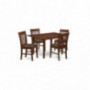 5 Pc Kitchen nook Dining set - Table with a 12in leaf and 4 Dining Chairs