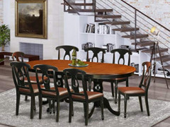 9 Pc Dining room set-Dining Table with 8 Wooden Dining Chairs