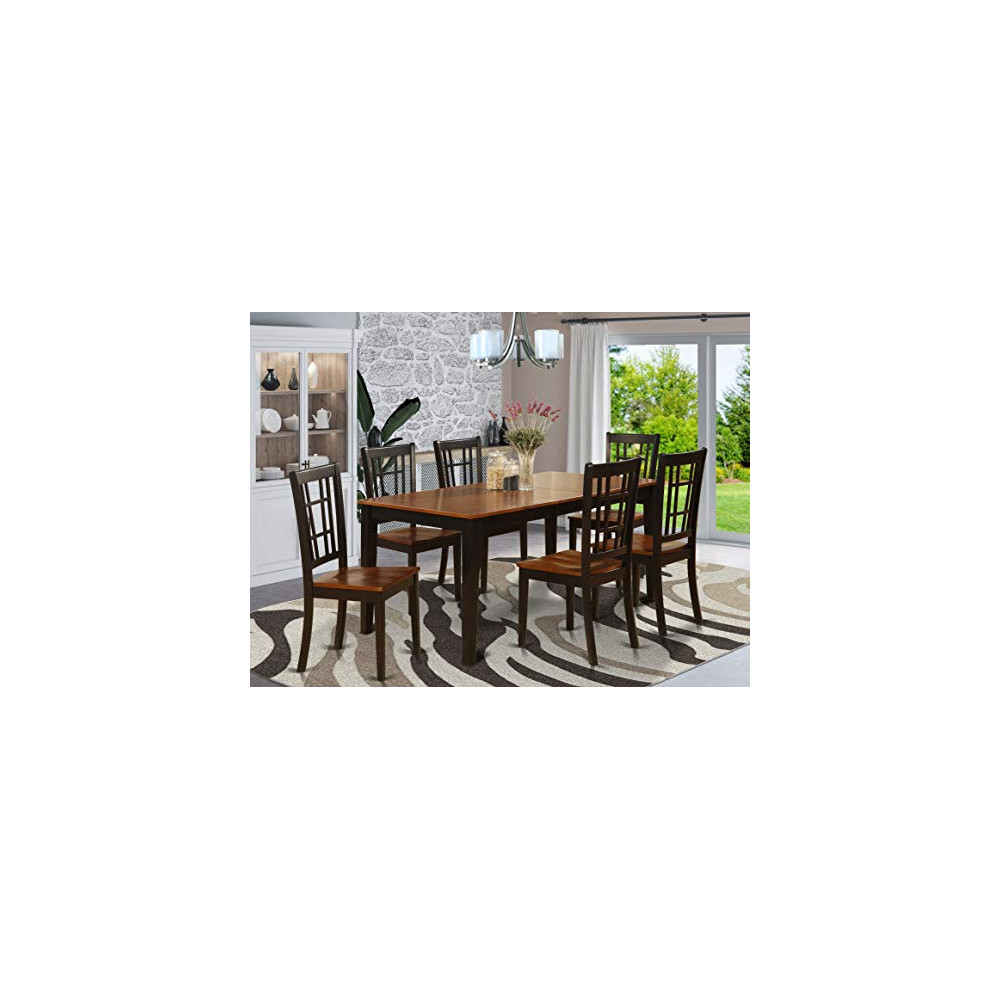 7 Pc formal Dining room set-Dining Table and 6 Chairs for Dining room