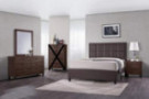 GTU Furniture Contemporary Styling Warm Brown 4Pc Queen Bedroom Set Q/D/M/N 