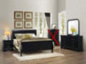 GTU Furniture Classic Louis Philippe Styling Black 4Pc Queen Bedroom Set Q/D/M/N 