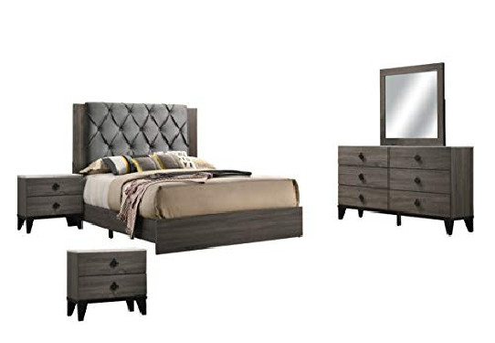 Best Quality Furniture Bedroom Furniture, Walnut Gray