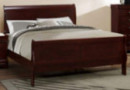 GTU Furniture Classic Louis Philippe Styling Deep Cherry 4Pc Queen Bedroom Set Q/D/M/N 