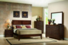 Kings Brand Furniture - Dark Merlot Queen Size Bedroom Set. Bed, Dresser, Mirror, Chest & 2 Night Stands