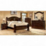 Carefree Home Furnishings Burleigh Transitional Style Cherry Finish King Size 6-Piece Bedroom Set