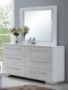 NCF Furniture Saturn Contemporary 4 Piece Queen Bedroom Set in White Lacquer High Gloss Finish with LED Lights
