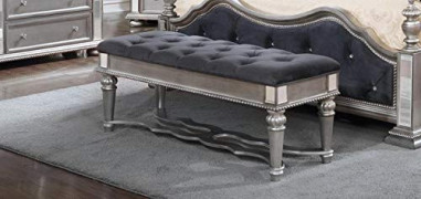GTU Furniture Kenton Panel Wooden Queen/King Bedroom Set  Bench, 1Pc 