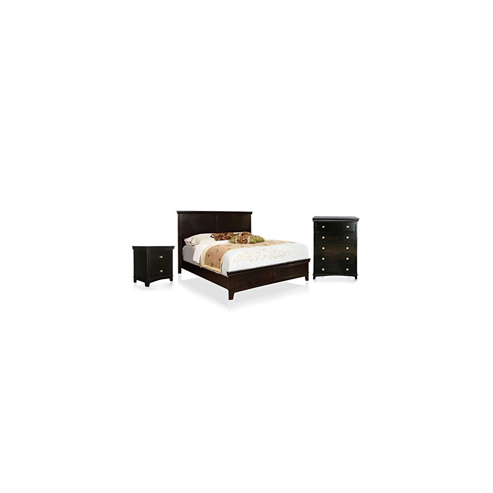 HOMES: Inside + Out 3 Piece ioHOMES Bronwyn Bed Set, Full, Espresso