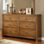 Conrad Country Style Rustic Oak Finish Queen Size 6-Piece Bedroom Set