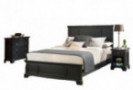 Bedford Black King Bed with Night Stand and Chest by Home Styles