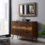 Modway Arwen Rustic Modern Wood Dresser and Mirror 2-Piece Bedroom Set